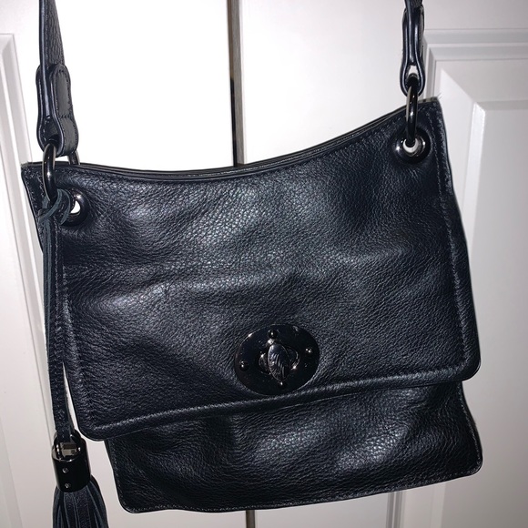 Black leather cross body purse - Picture 5 of 7